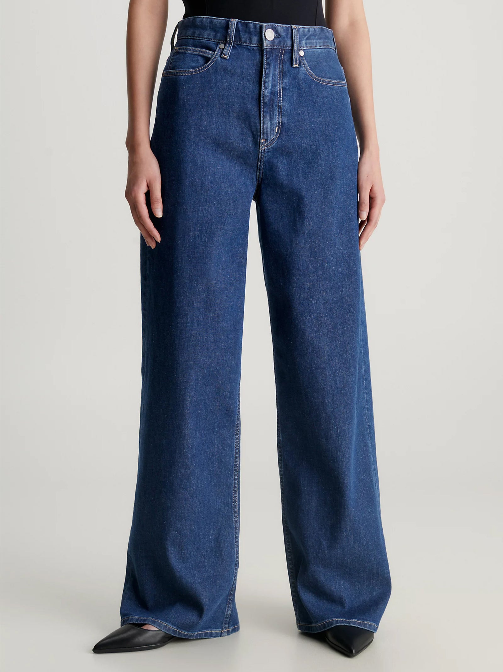 Jeans Vita Alta Gamba Larga-2