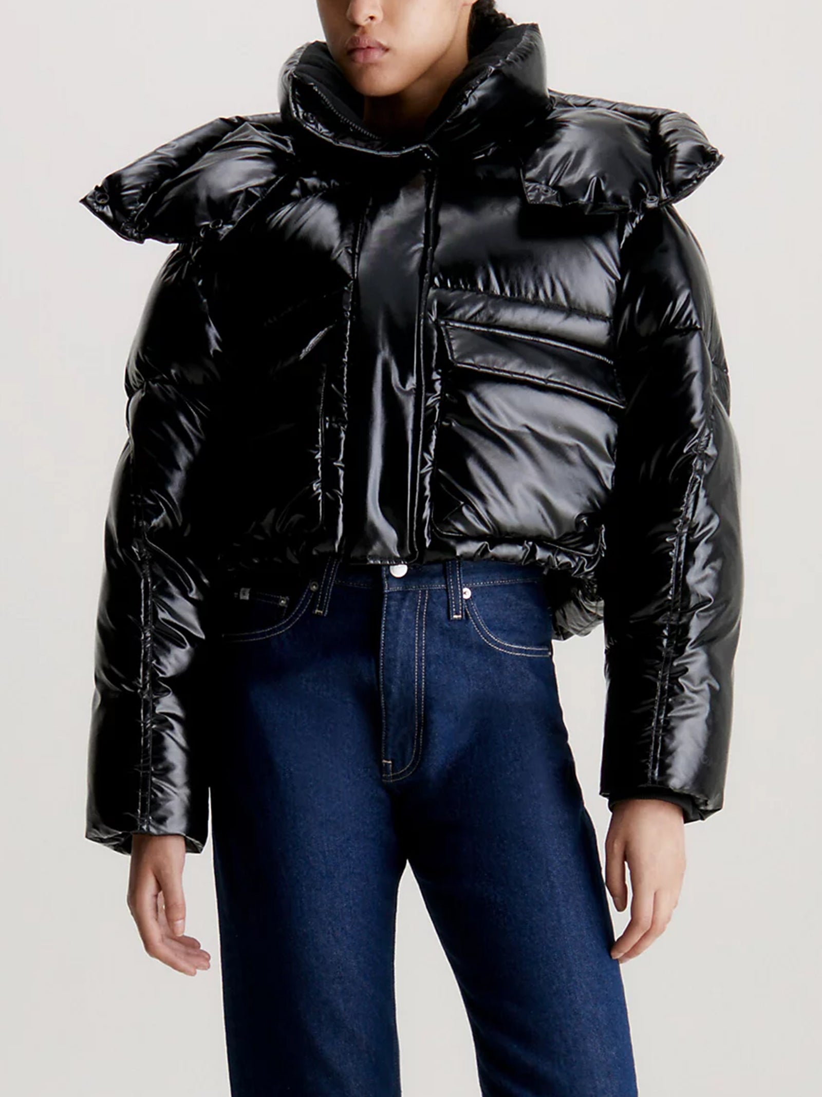 Piumino Corto Finitura Lucida-2