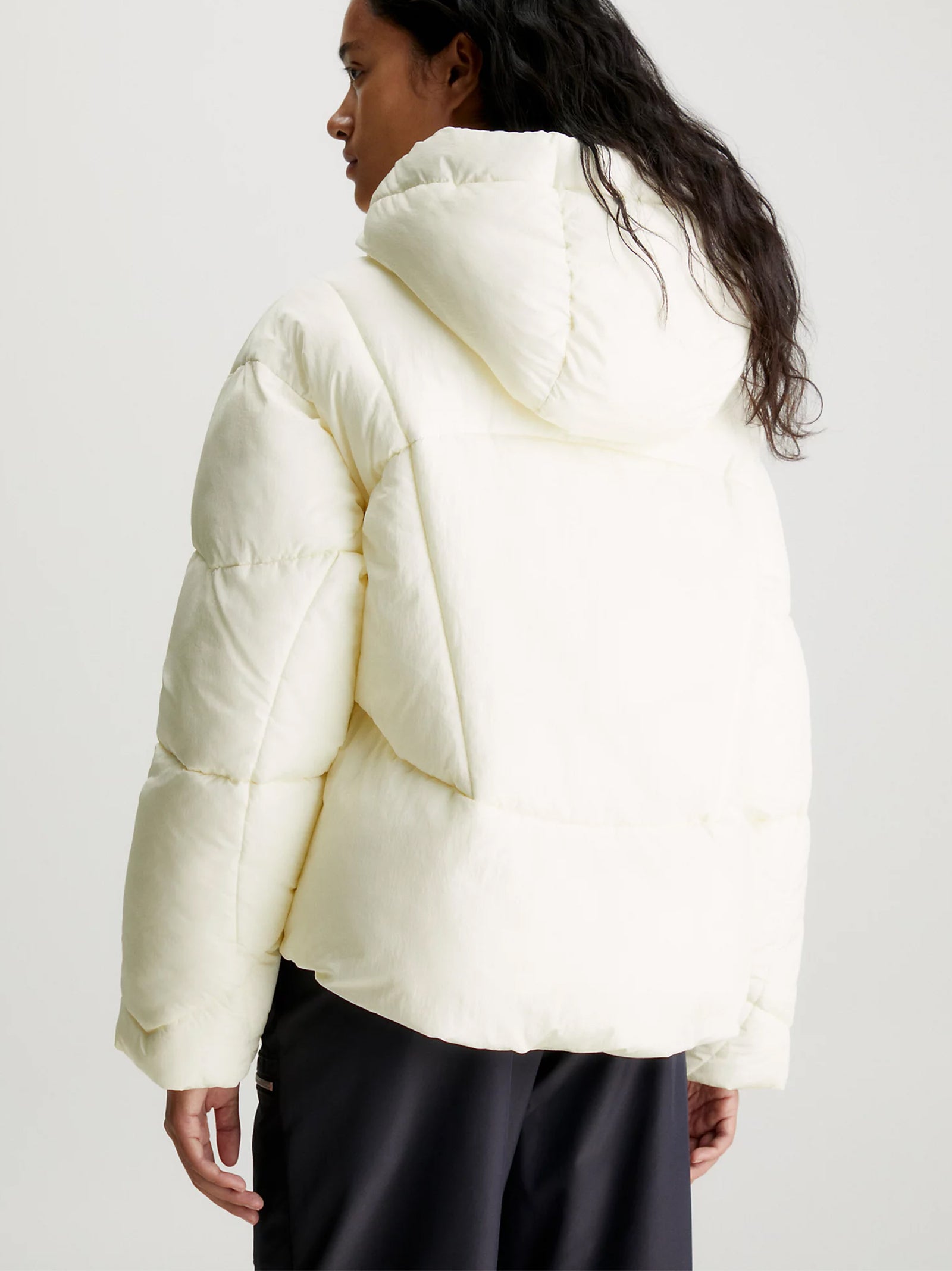 Piumino Corto Con Coulisse Logo-3