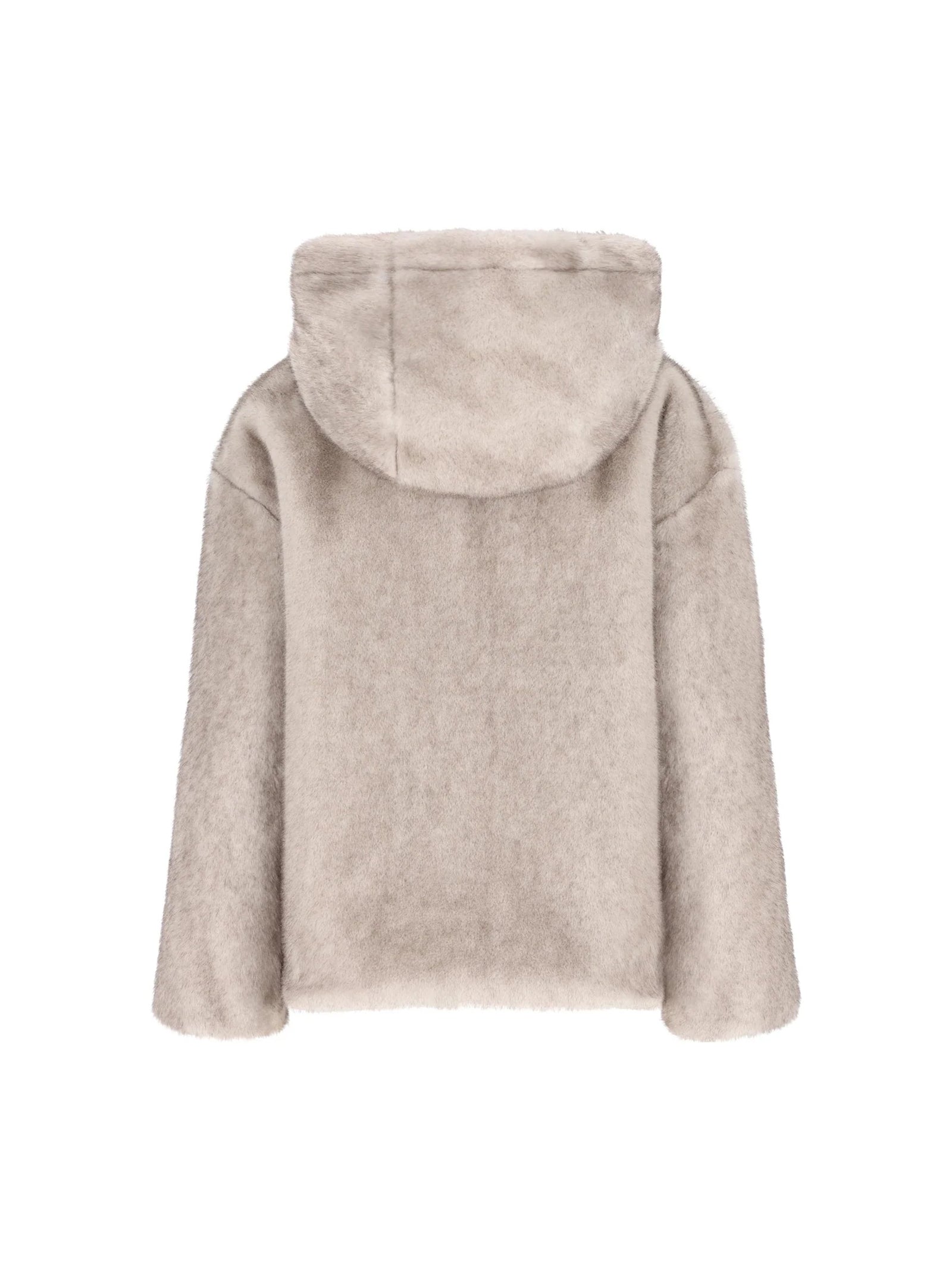 Herno Bomber In Melange Alternative Mink Fur-2
