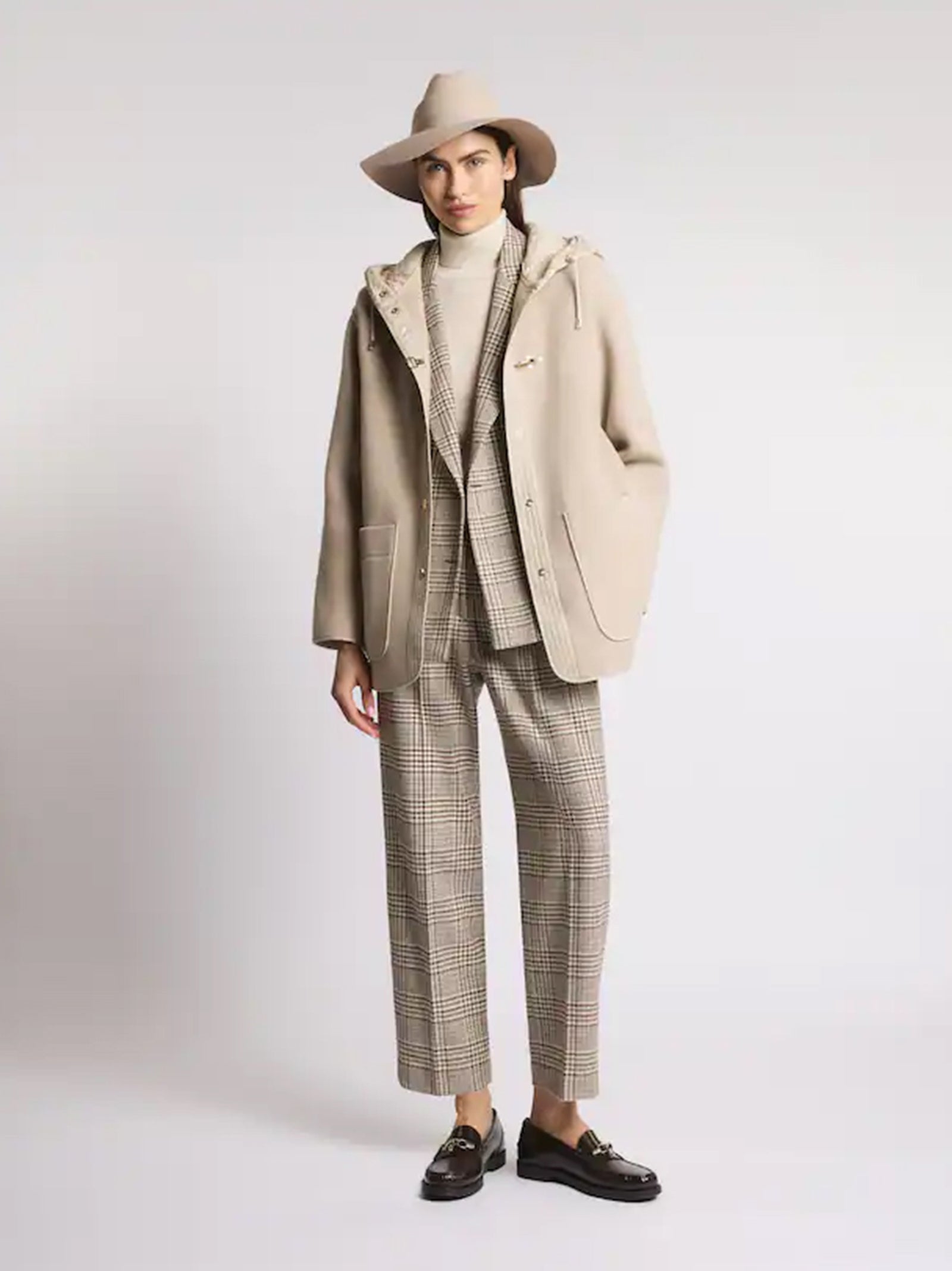 Fay Caban Lana E Cashemere Gancio Beige-5