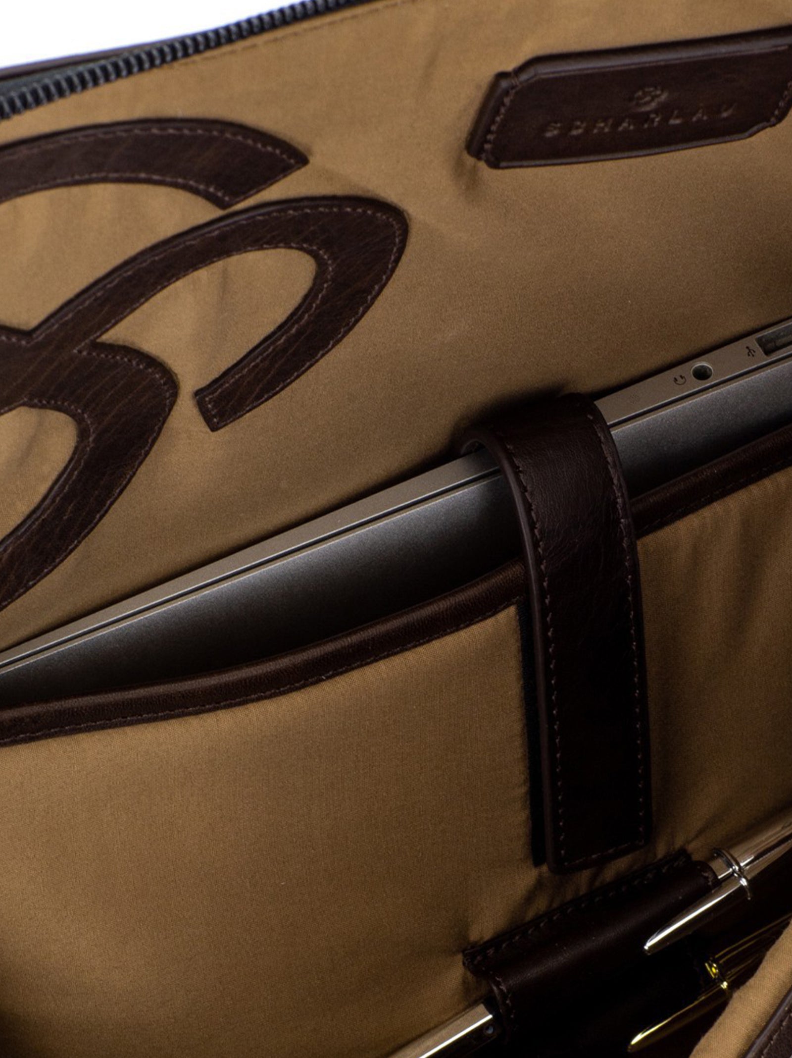 African Baobab Zaino Con Patta In Canvas E Pelle-3