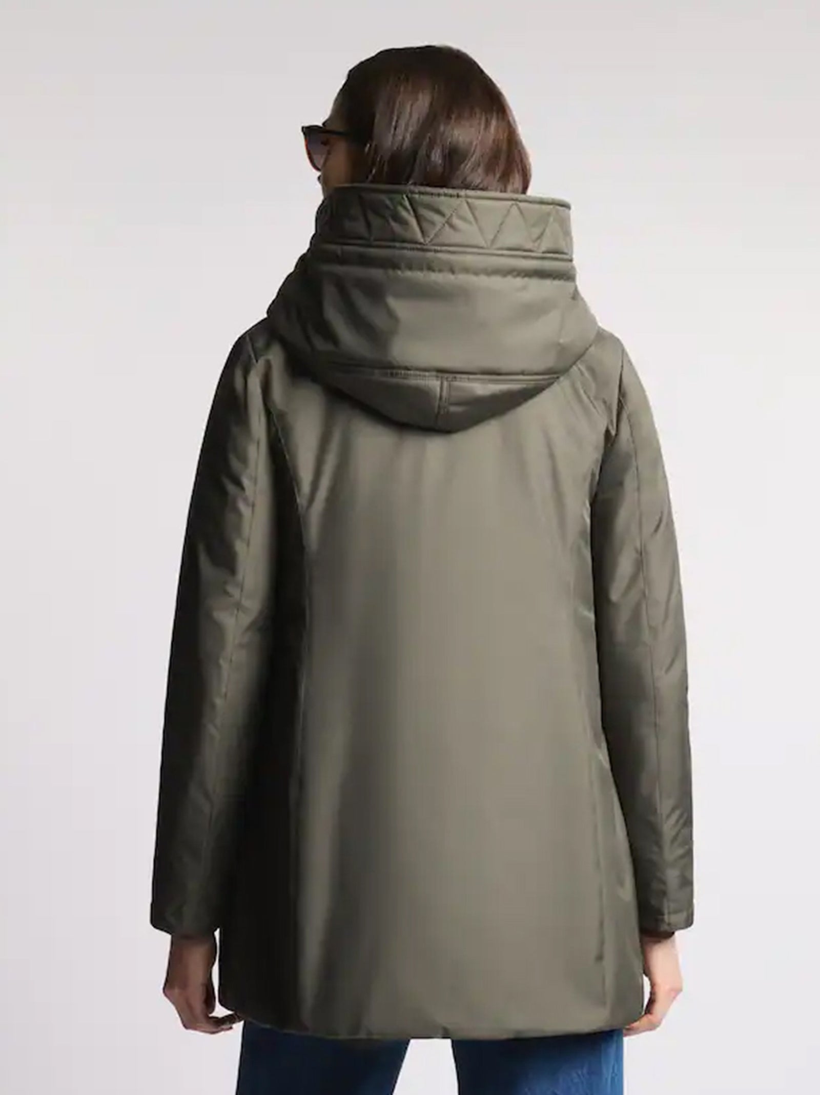 Fay Toggle Coat Tecnico Db Front Verde-3