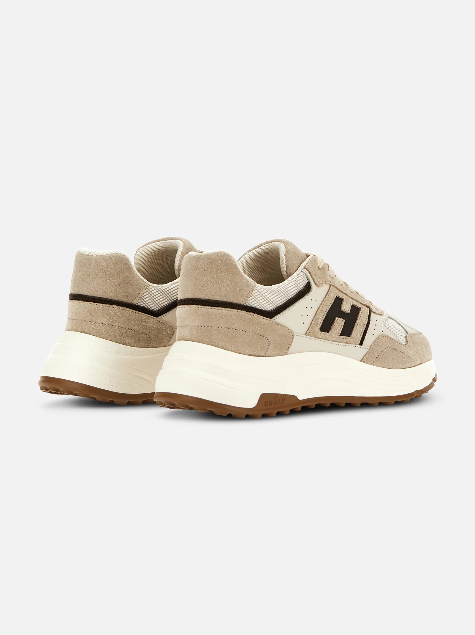 Sneakers Hogan Hyperlight Beige Marrone-3
