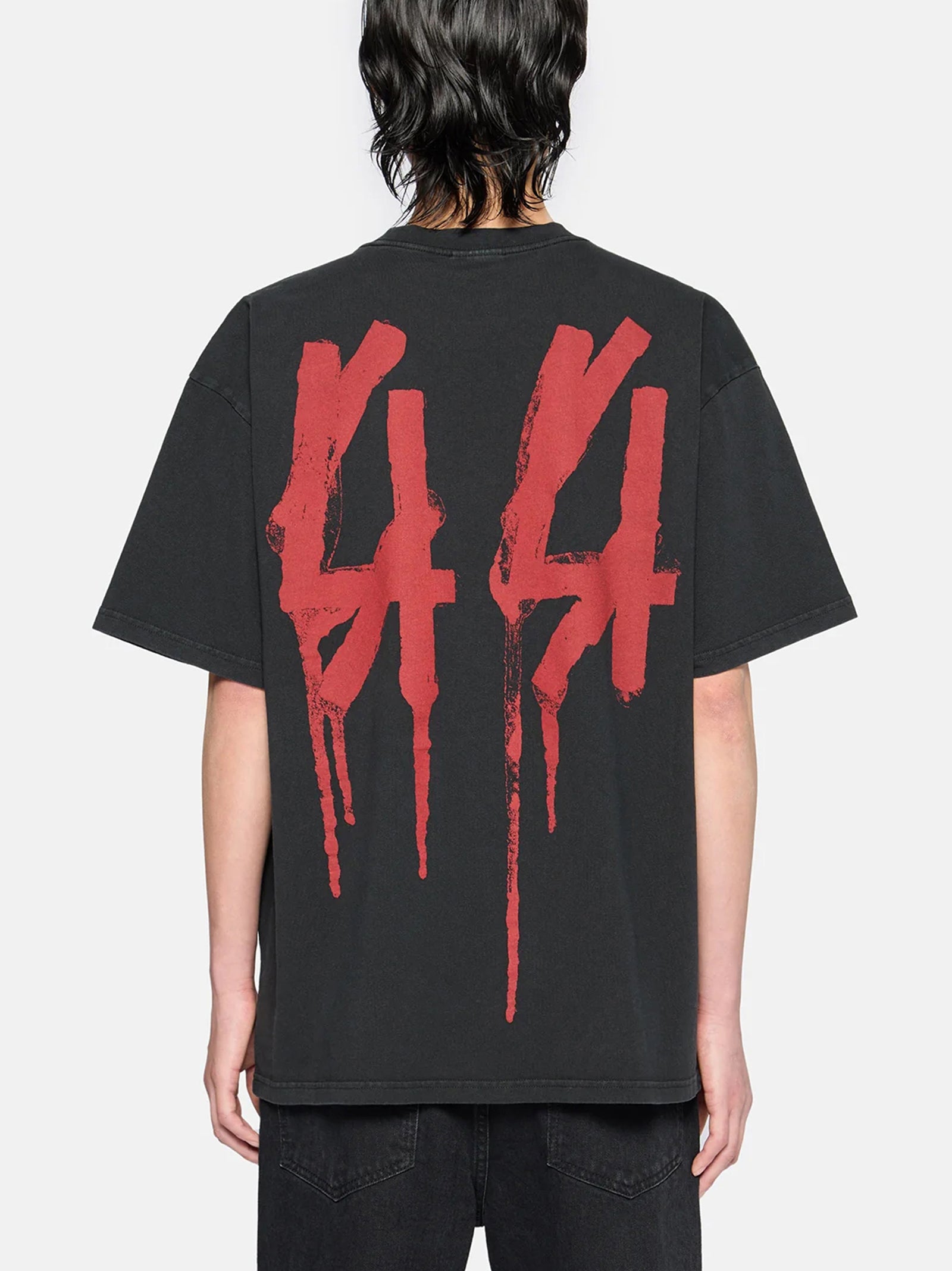 44 Label T-Shirt Drip Nera-2