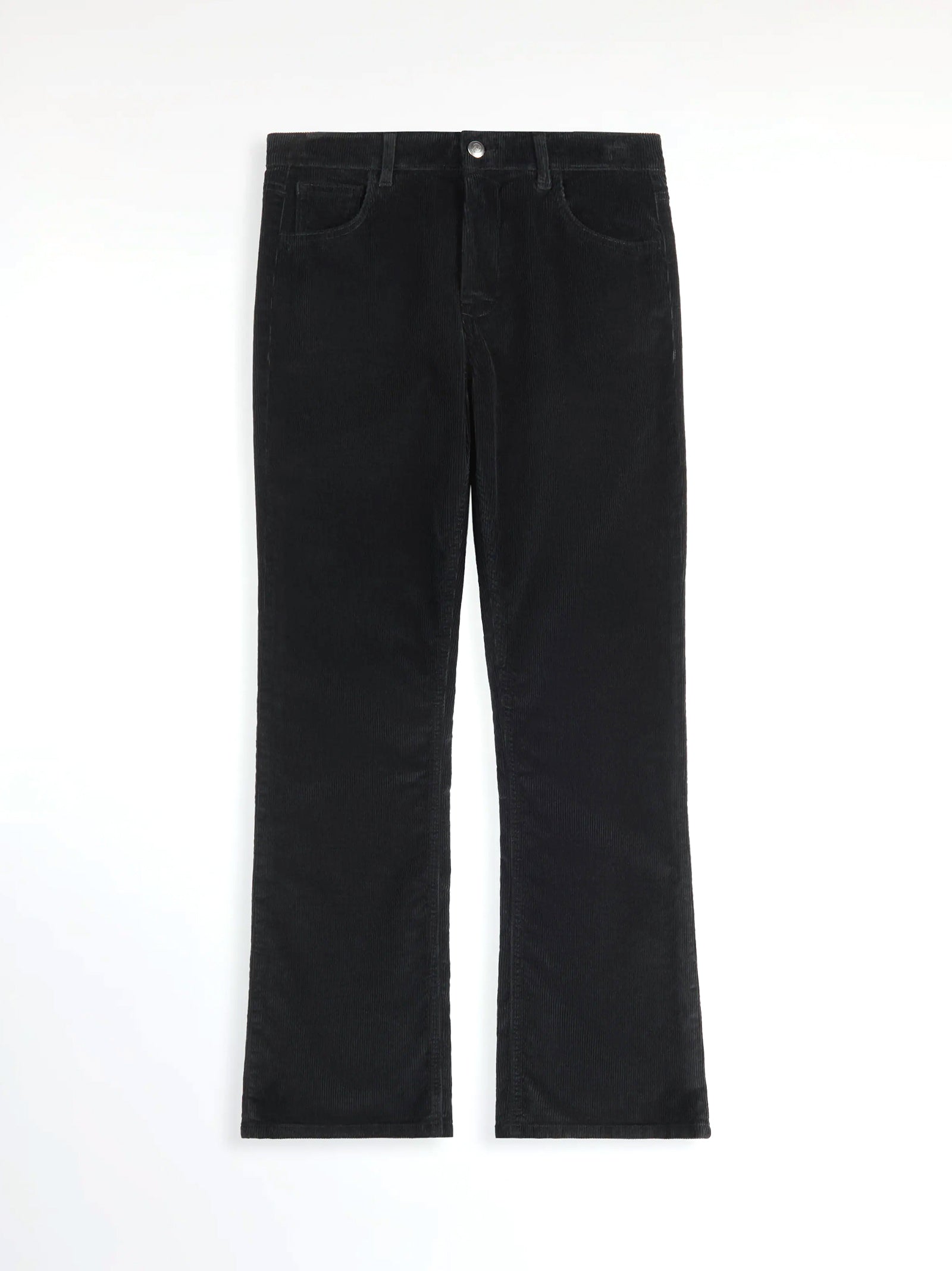 Fay Pantaloni Slim In Velluto A Coste Stretch Nero-1