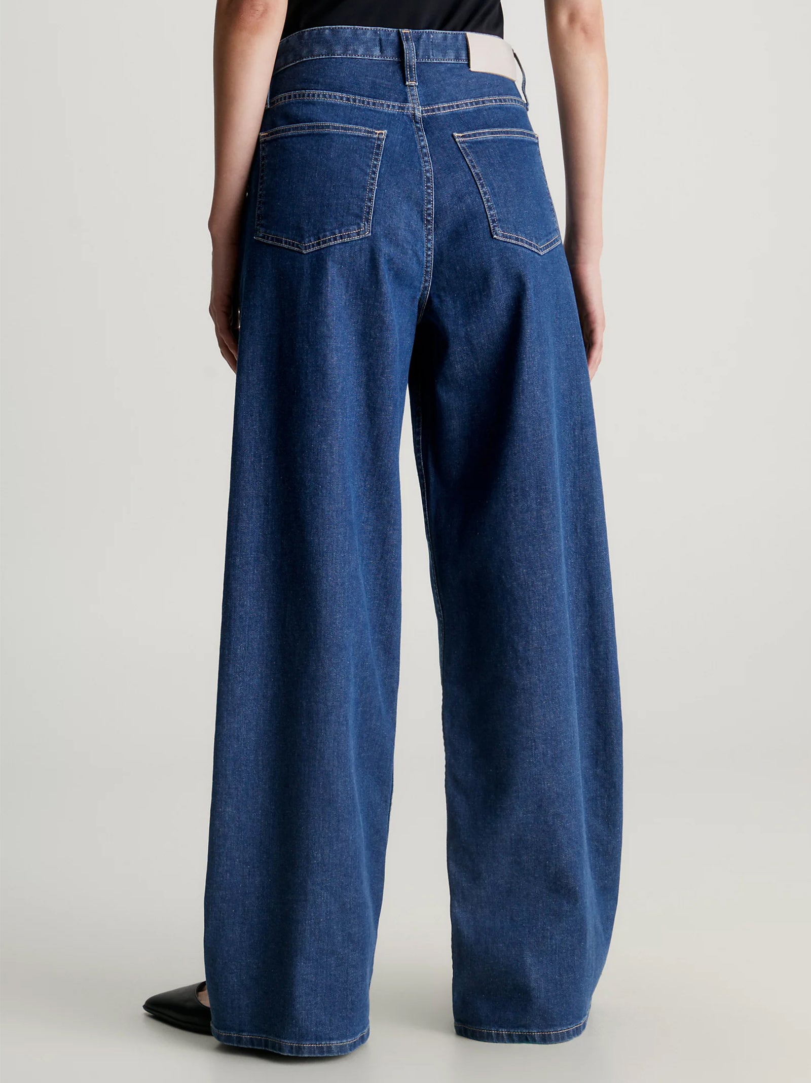 Jeans Vita Alta Gamba Larga-3