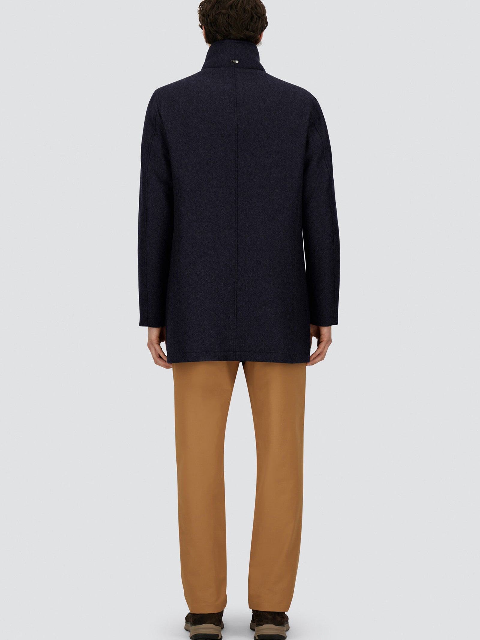 Herno Cappotto Collo Ecopelliccia Blu-3