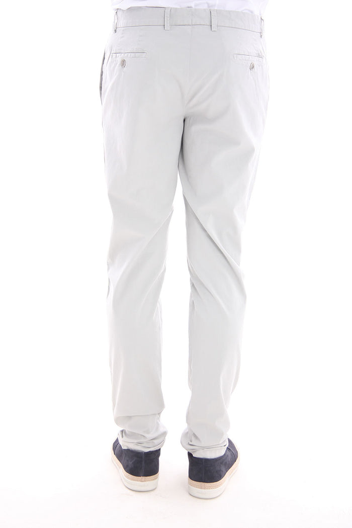 Pantaloni Chinos In Cotone Stretch Grigio-3