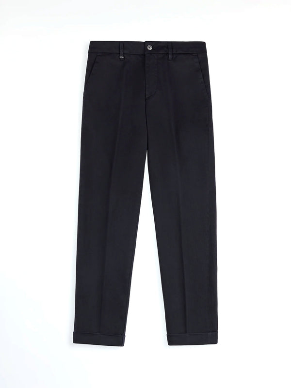 Fay Pantaloni Slim Fit In Cotone Stretch donna blu scuro