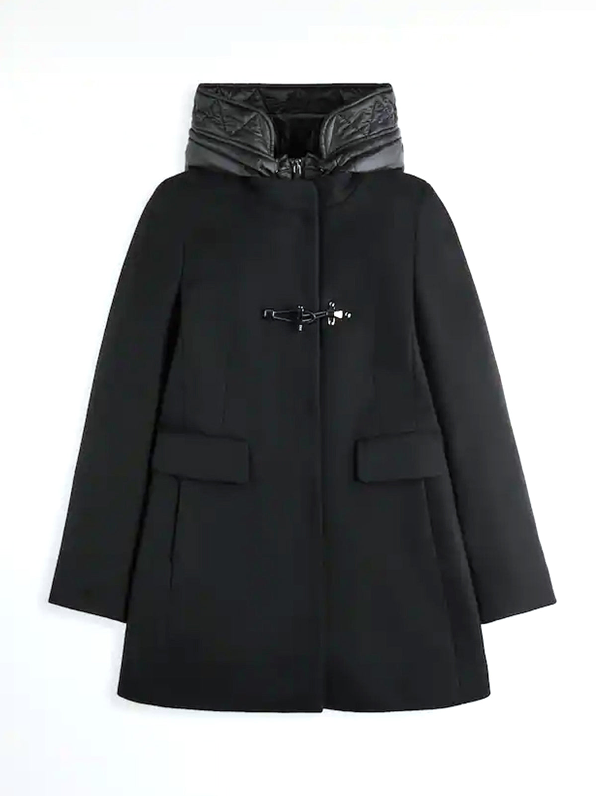 Fay Toggle Coat Db Front Nylon Nero-1