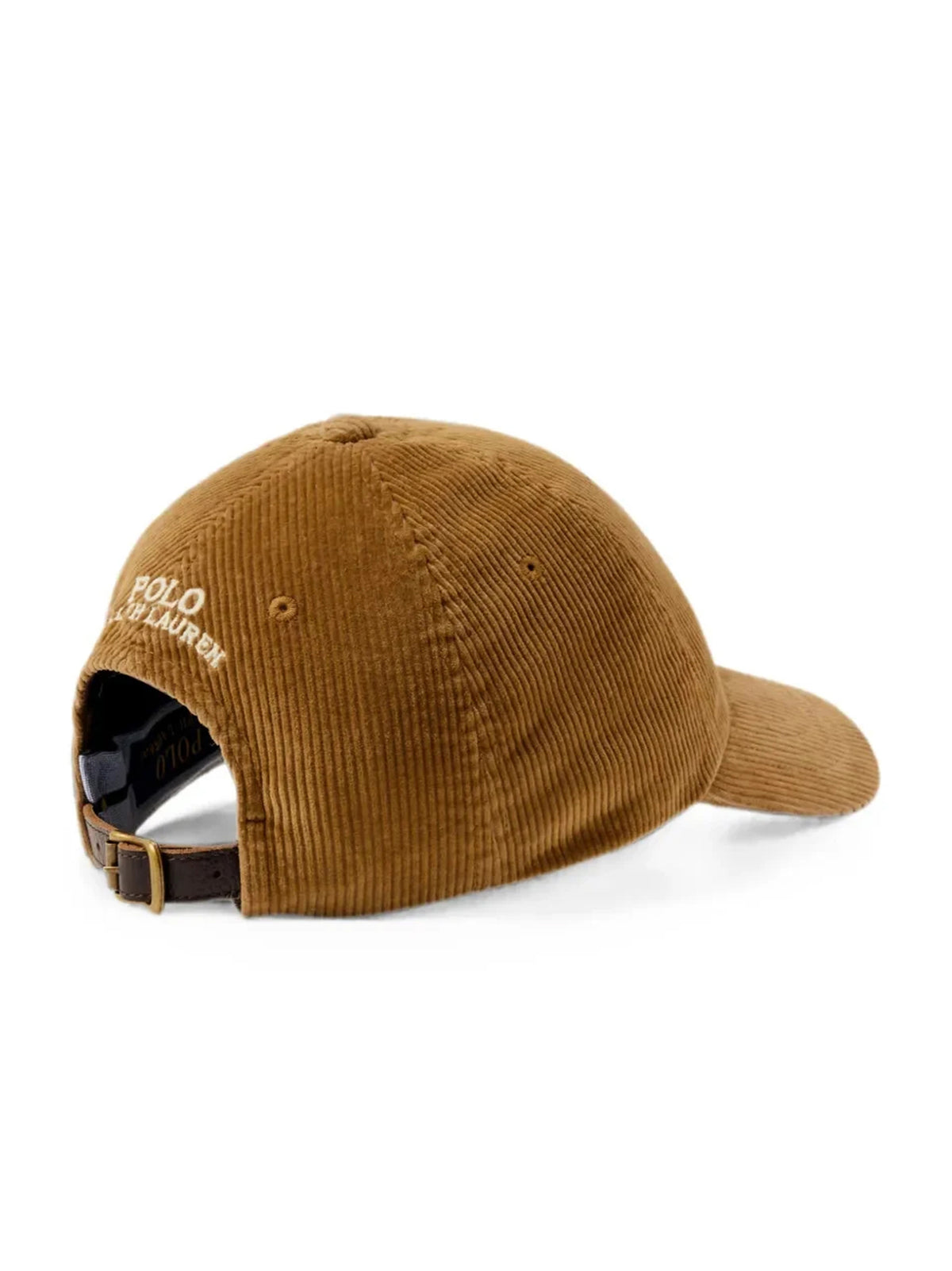 Polo Ralph Lauren Cappello Baseball Velluto A Coste Color Cammello-4