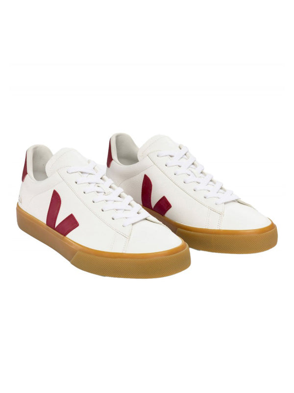 Sneakers Campo Chromefree Leather White Marsala-2
