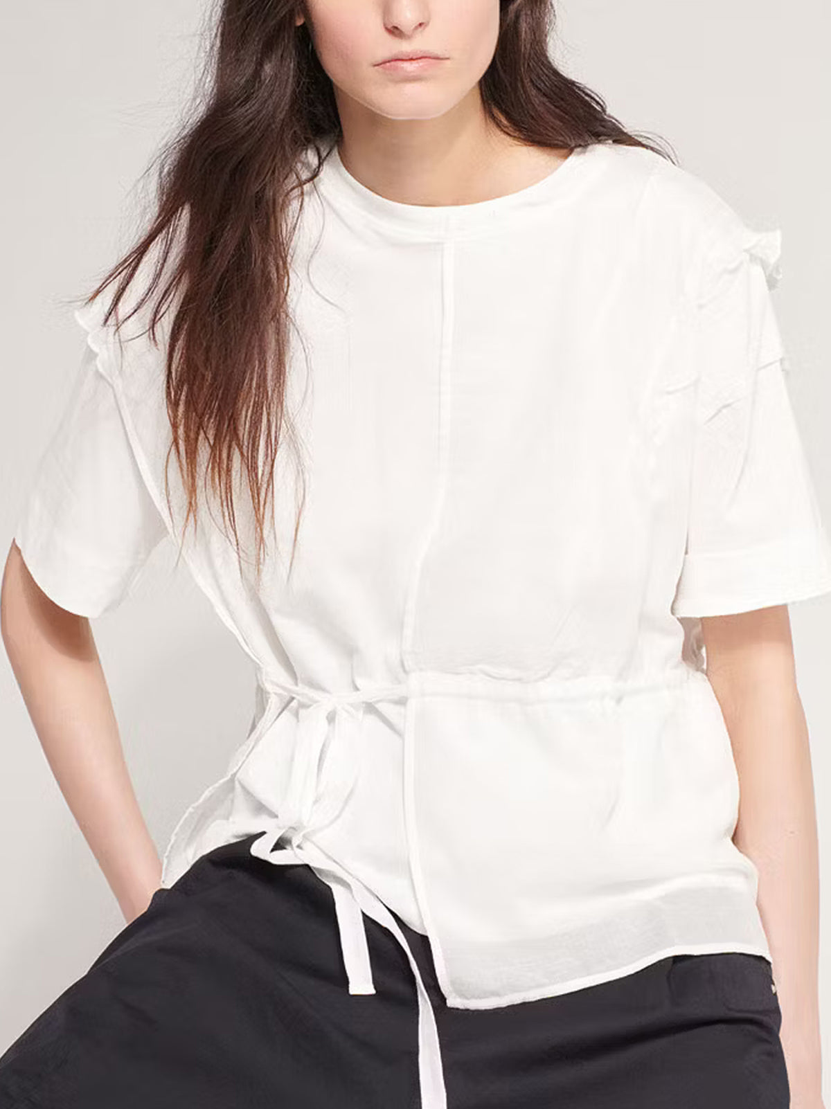 T-Shirt In Jersey Di Cotone A Doppio Strato-2