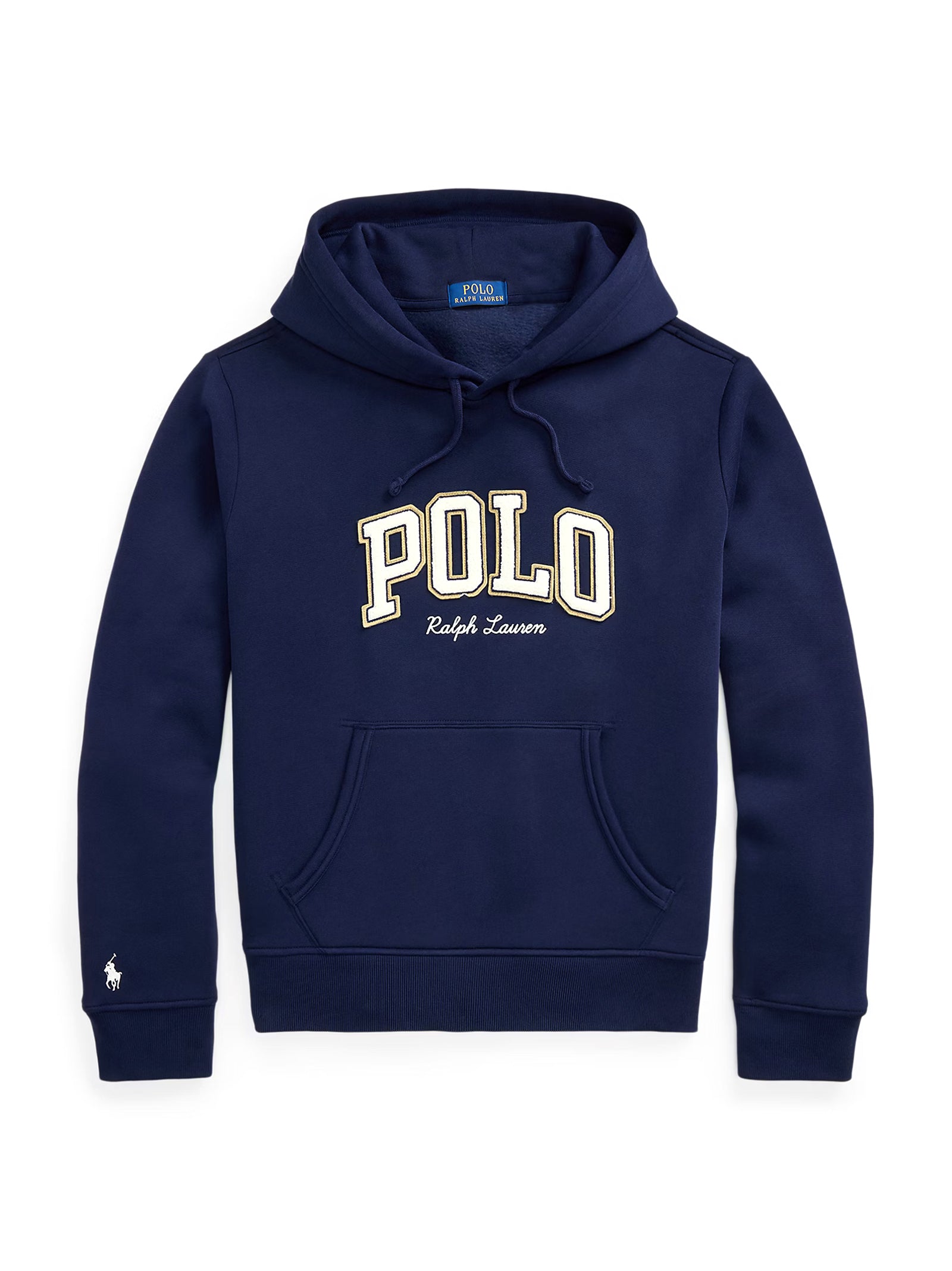 Polo Ralph Lauren Felpa Con Cappuccio E Logo Blu-1