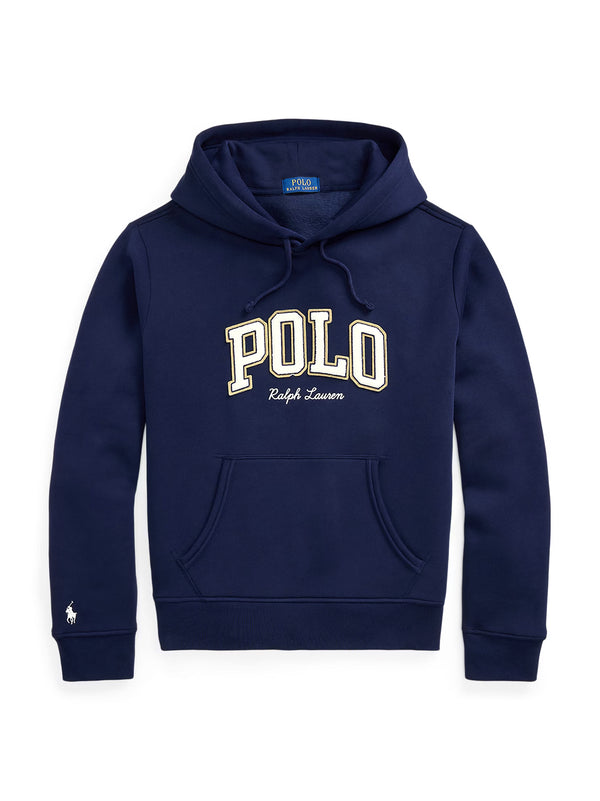Polo Ralph Lauren Felpa Con Cappuccio E Logo Blu
