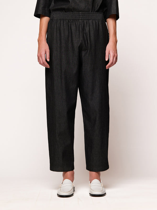 Pantaloni Japan In Taylored Black Denim Nero-2