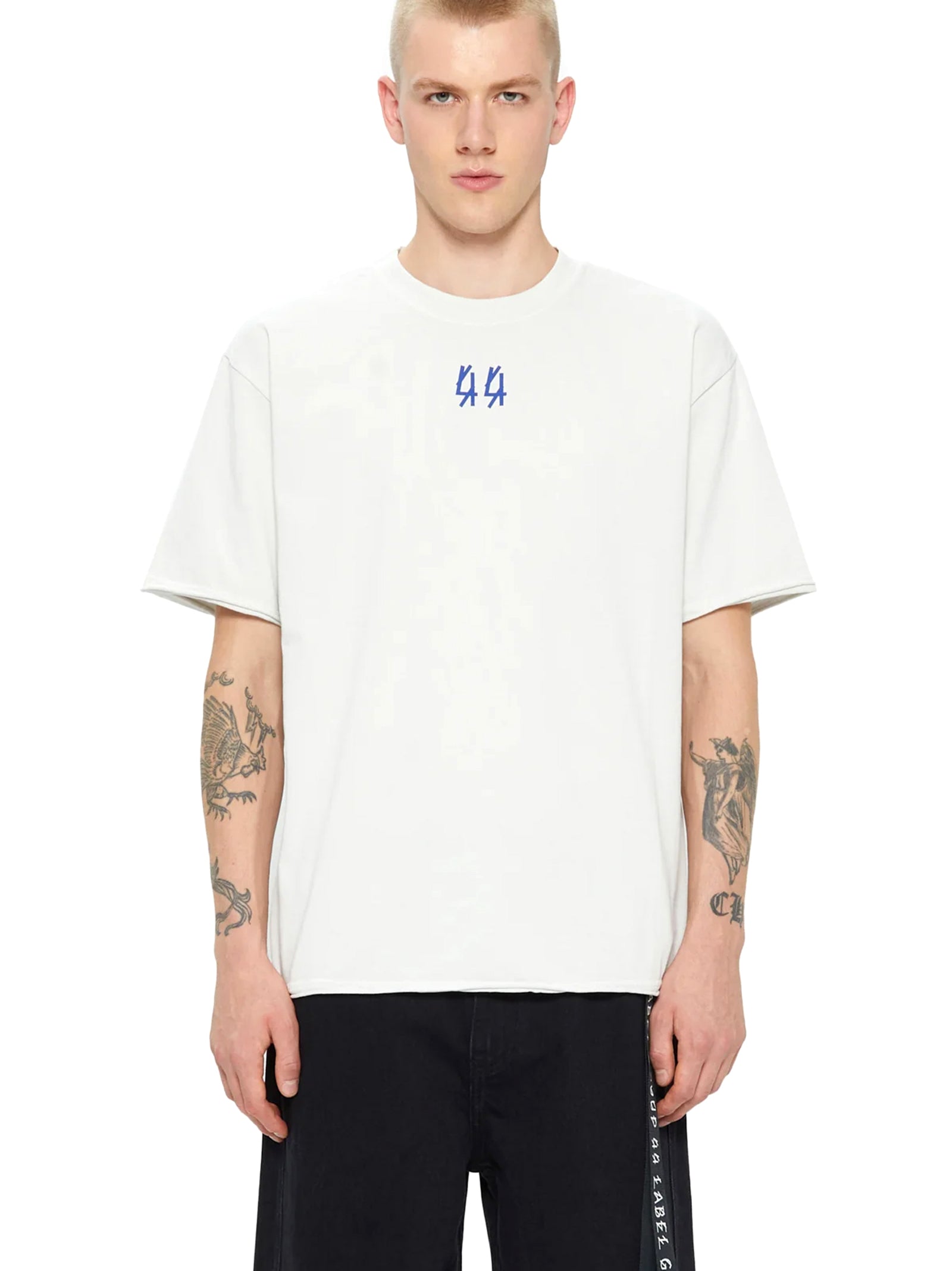 44 Label T-Shirt Jersey Bianca Stamp Tee-1