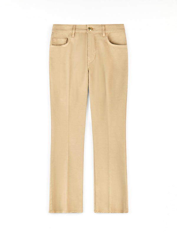 Pantaloni 5 Tasche In Cotone Stretch