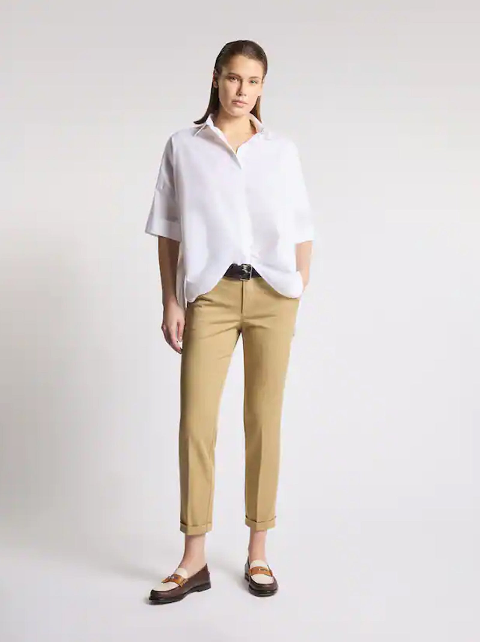 Pantaloni Slim Fit In Cotone Stretch-2