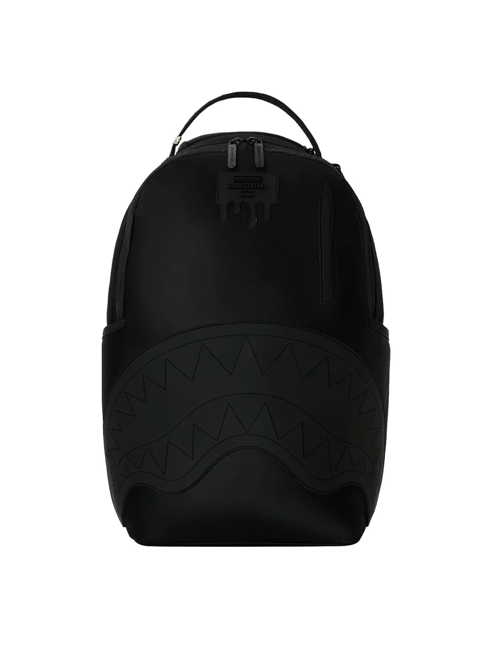 Sprayground Shark Central Blacked Out Embossed Nylon Backpack Nero-1