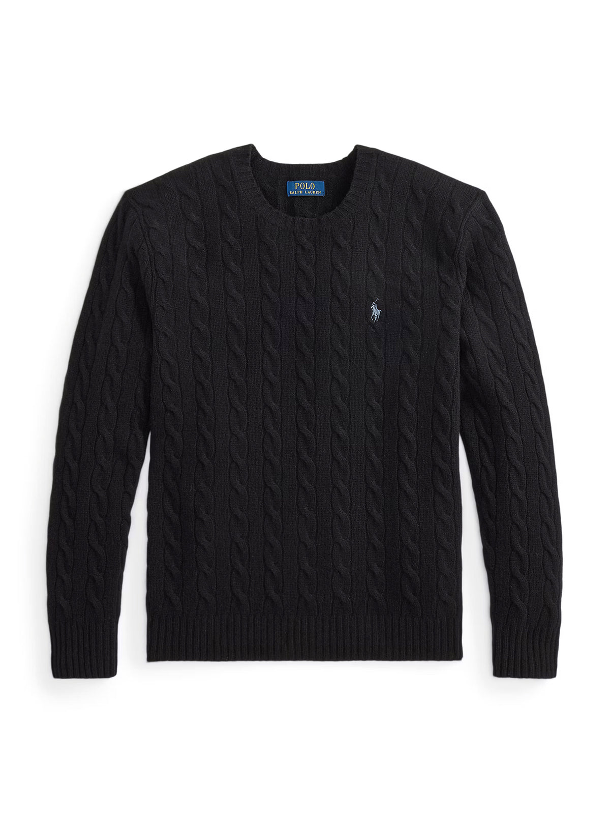 Polo Ralph Lauren Maglia Trecce Lana Cashmere  Nera-1