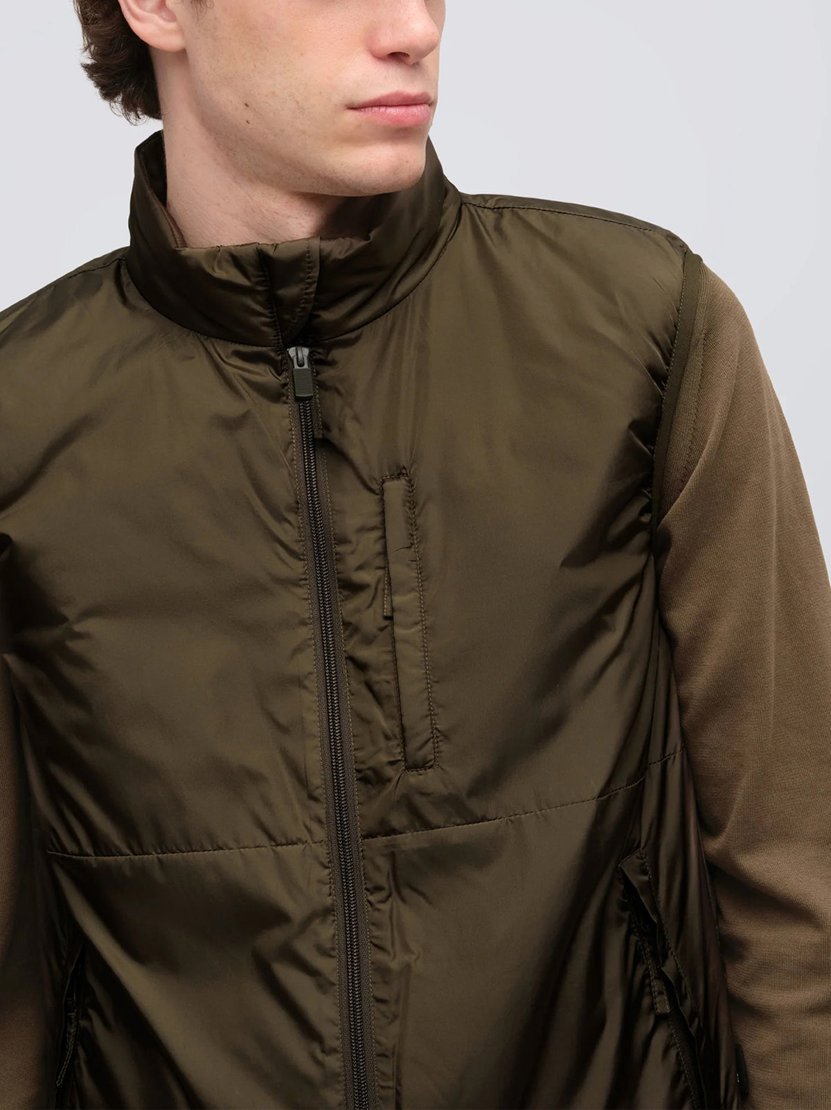Aspesi Gilet Jil In Nylon Militare-4