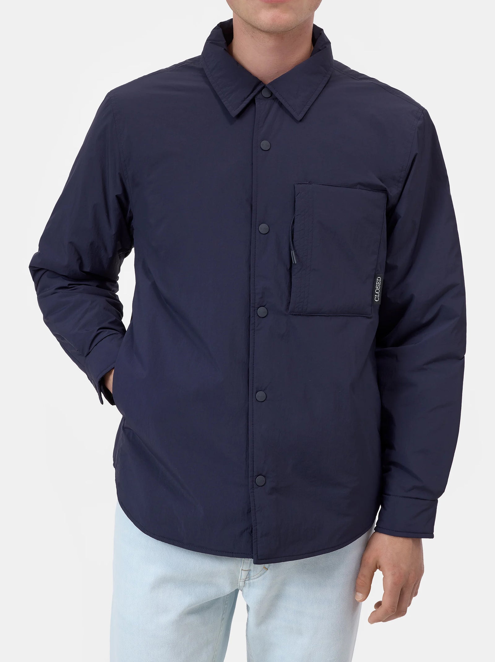 Closed Overshirt Trapuntata Blu-2