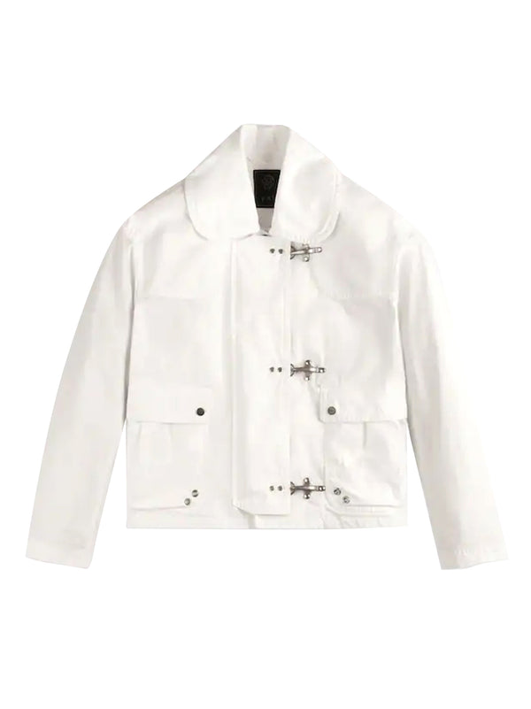 Fay 3 Ganci In Tela Di Cotone E Nylon giubbino donna bianco