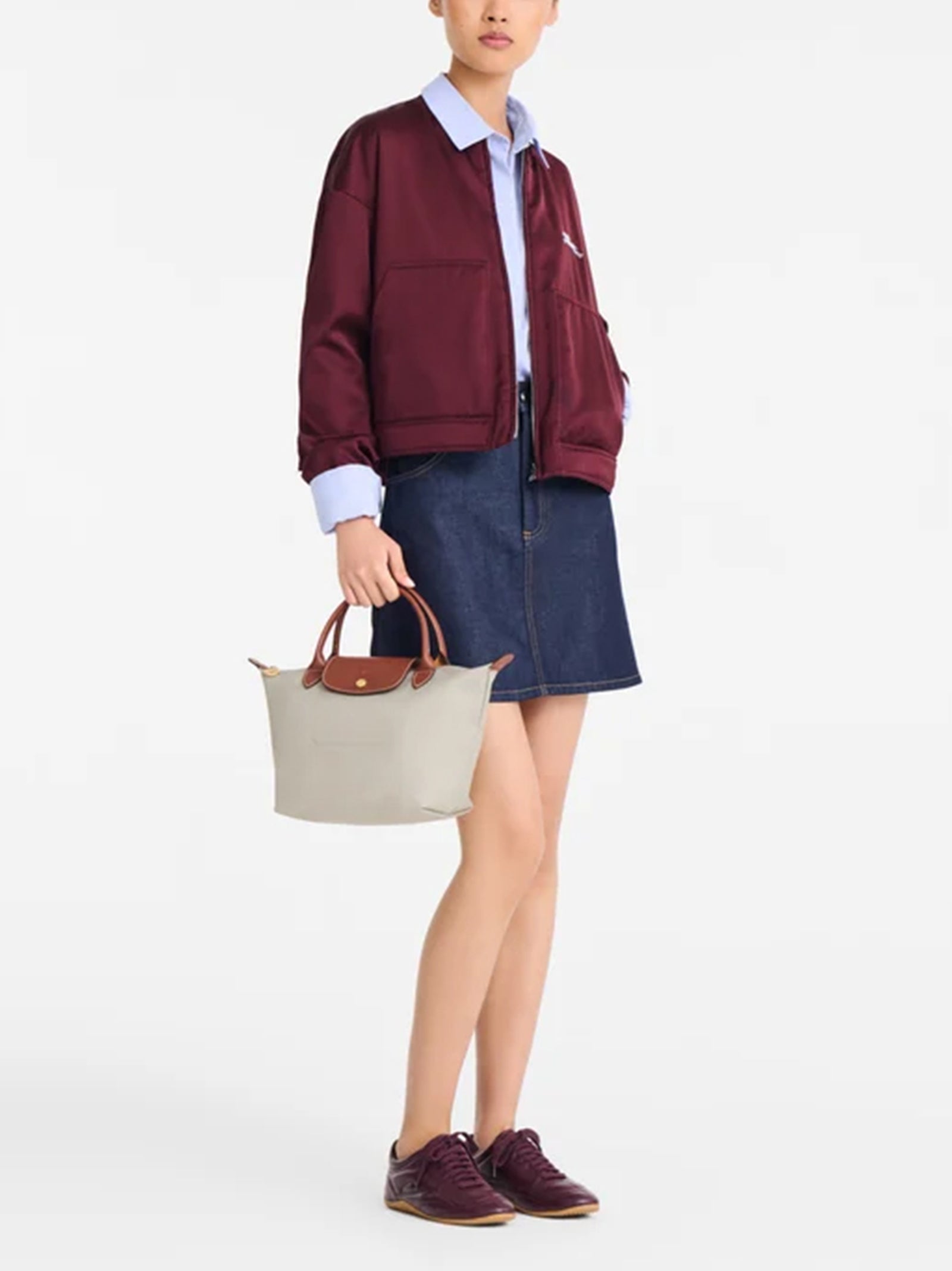 Longchamp Paris Le Pliage Original S Grigio Verde-2