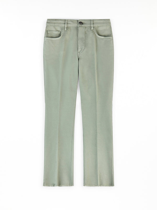 Pantaloni 5 Tasche In Cotone Stretch