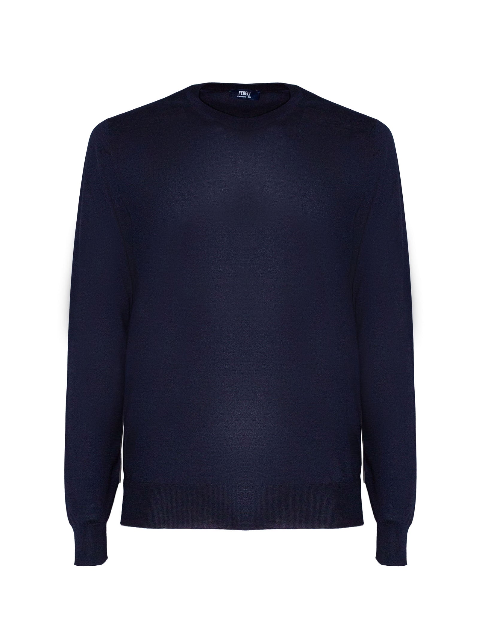 Fedeli Argentina Girocollo In Cashmere E Seta Blu-1
