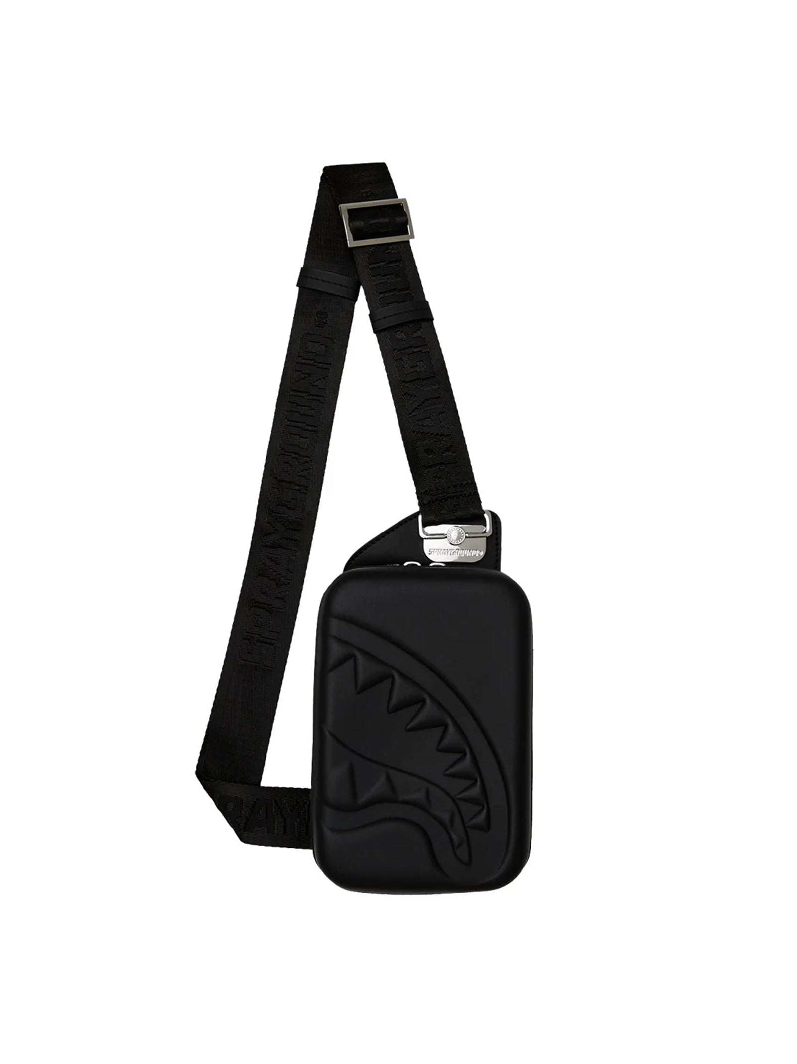 Tracolla Sprayground Printed Zipper Hard-Shell Sling Nera-1