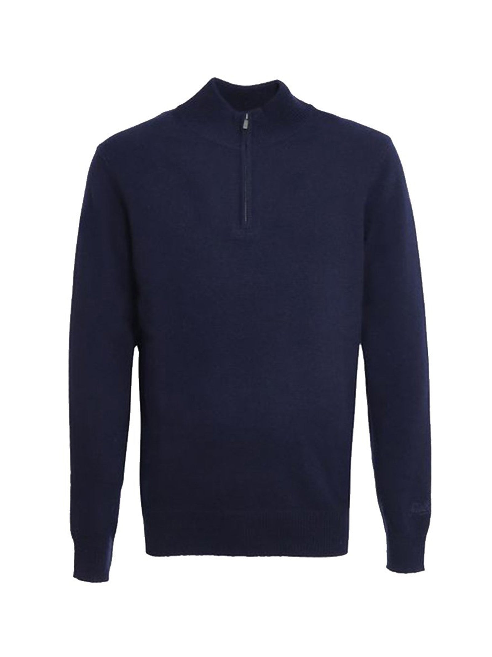 Saint Barth Pullover A Mezza Zip Jermyn In Lambswool Blu-1