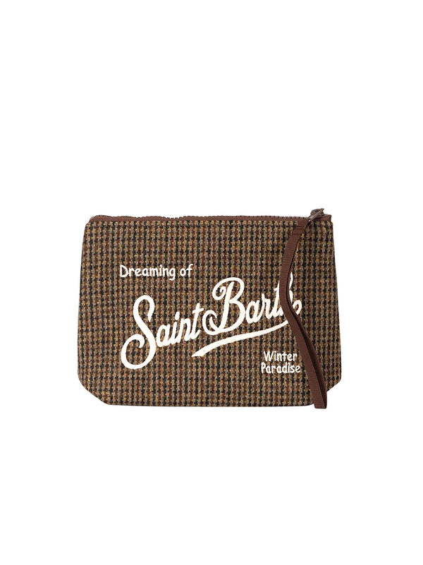 Saint Barth Pochette Aline Wool Pdp Brown-2