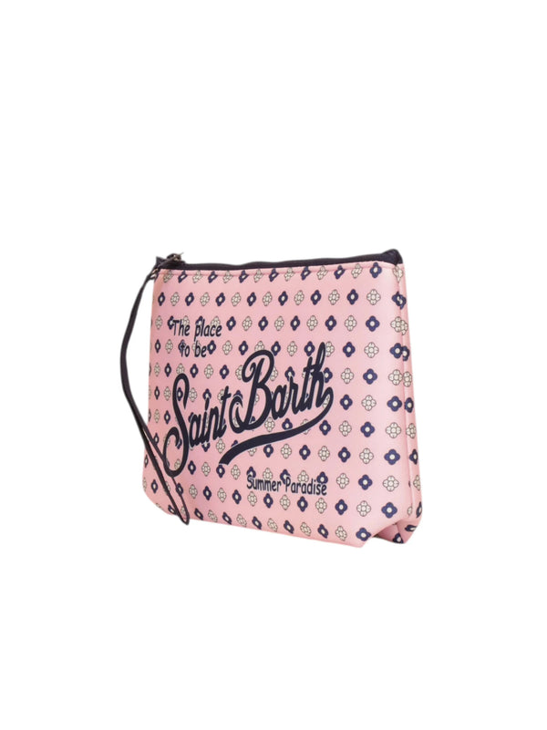 Saint Barth Pochette Aline Stampa A Fiori Rosa-2