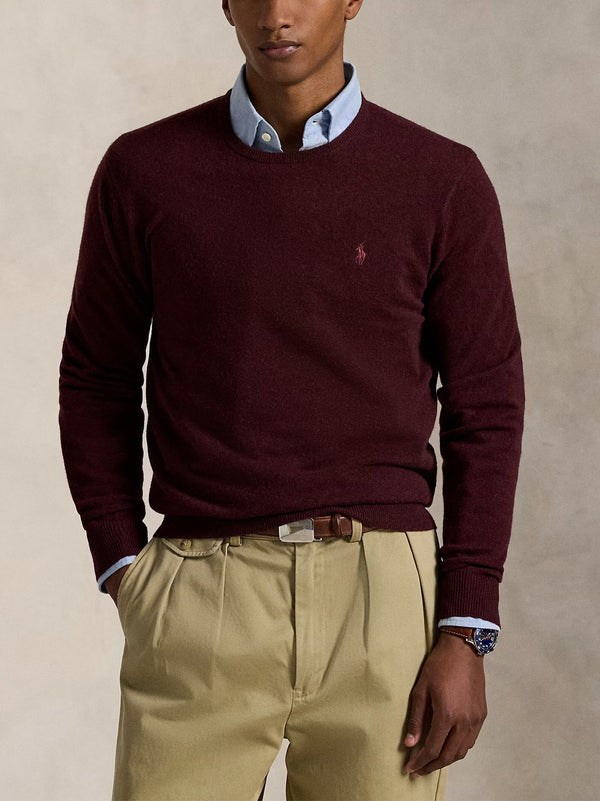 Polo Ralph Lauren Maglia In Lana A Girocollo Bordeaux-2