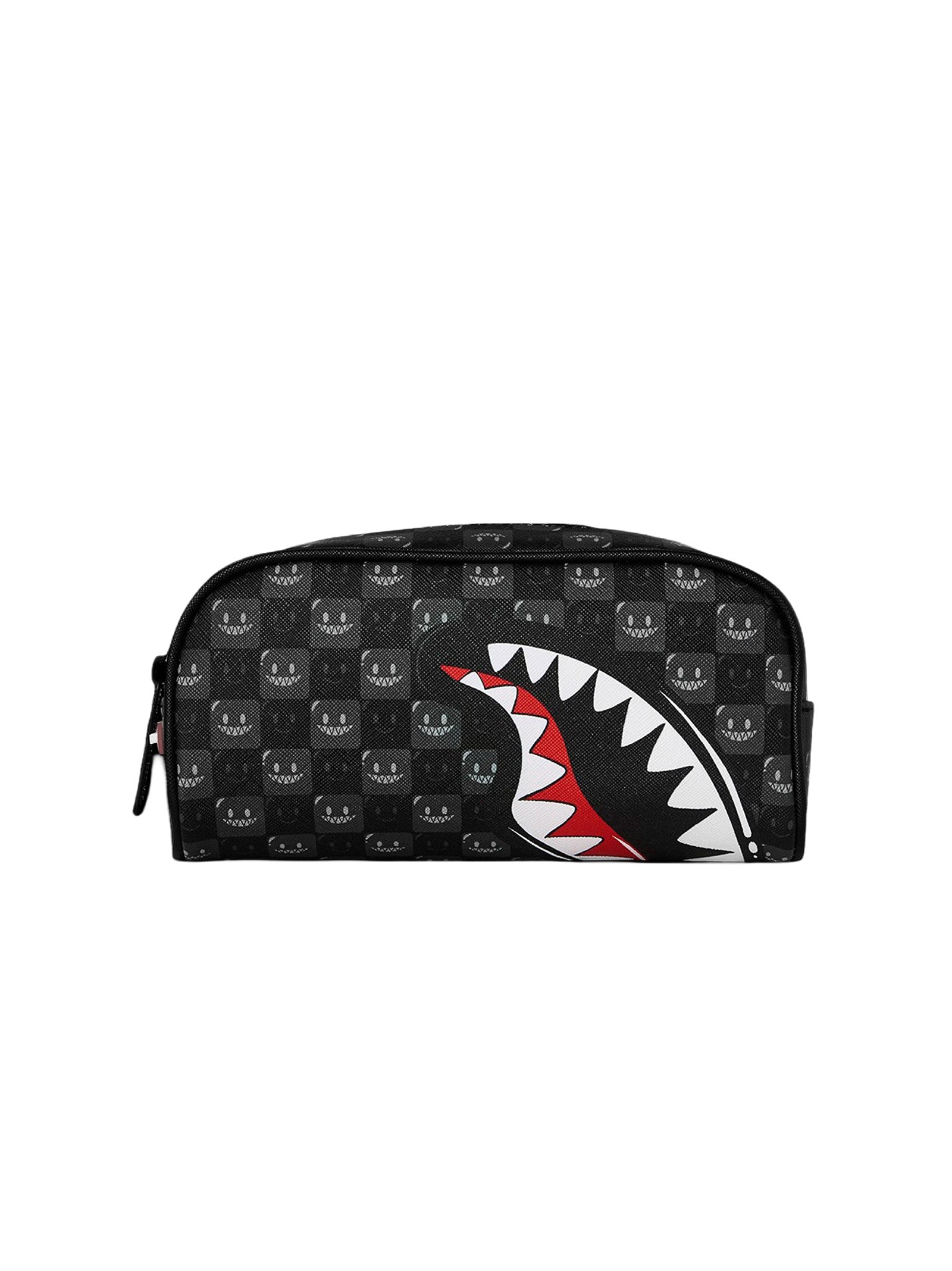 Sprayground Sharks In Paris Wtf Bubbly Black Check Pouch-1