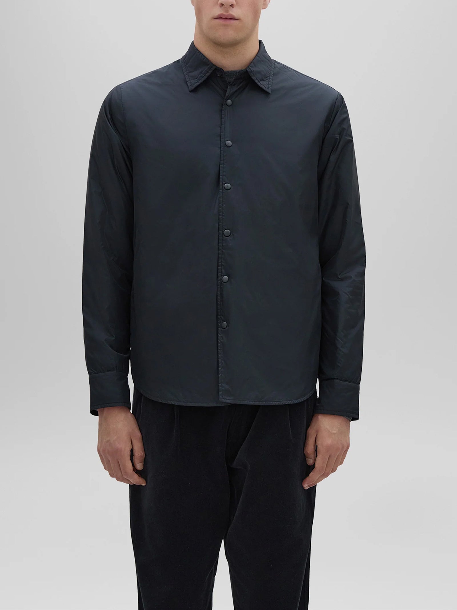 Aspesi Overshirt In Nylon Idrorepellente - Nero-2