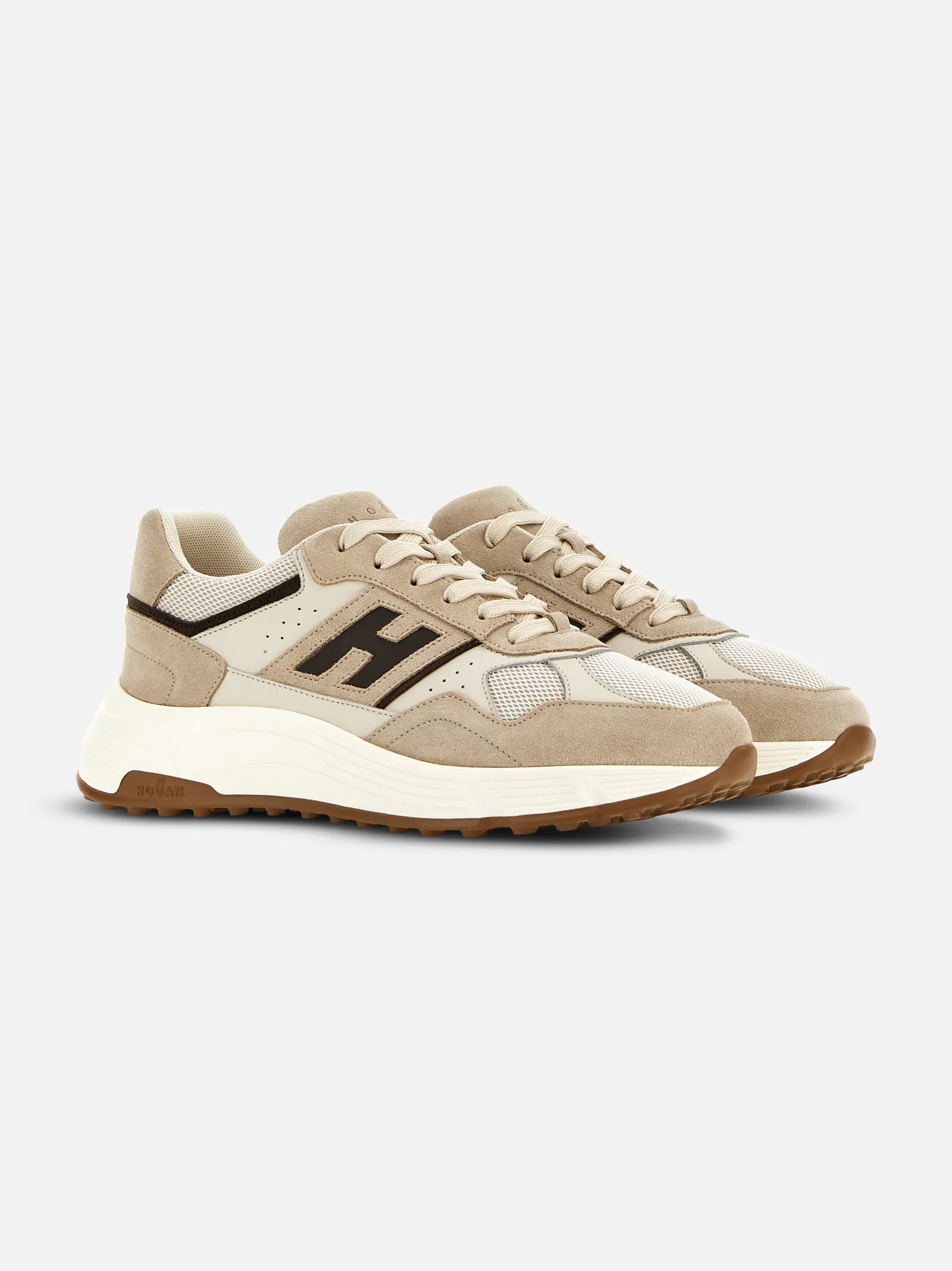 Sneakers Hogan Hyperlight Beige Marrone-2