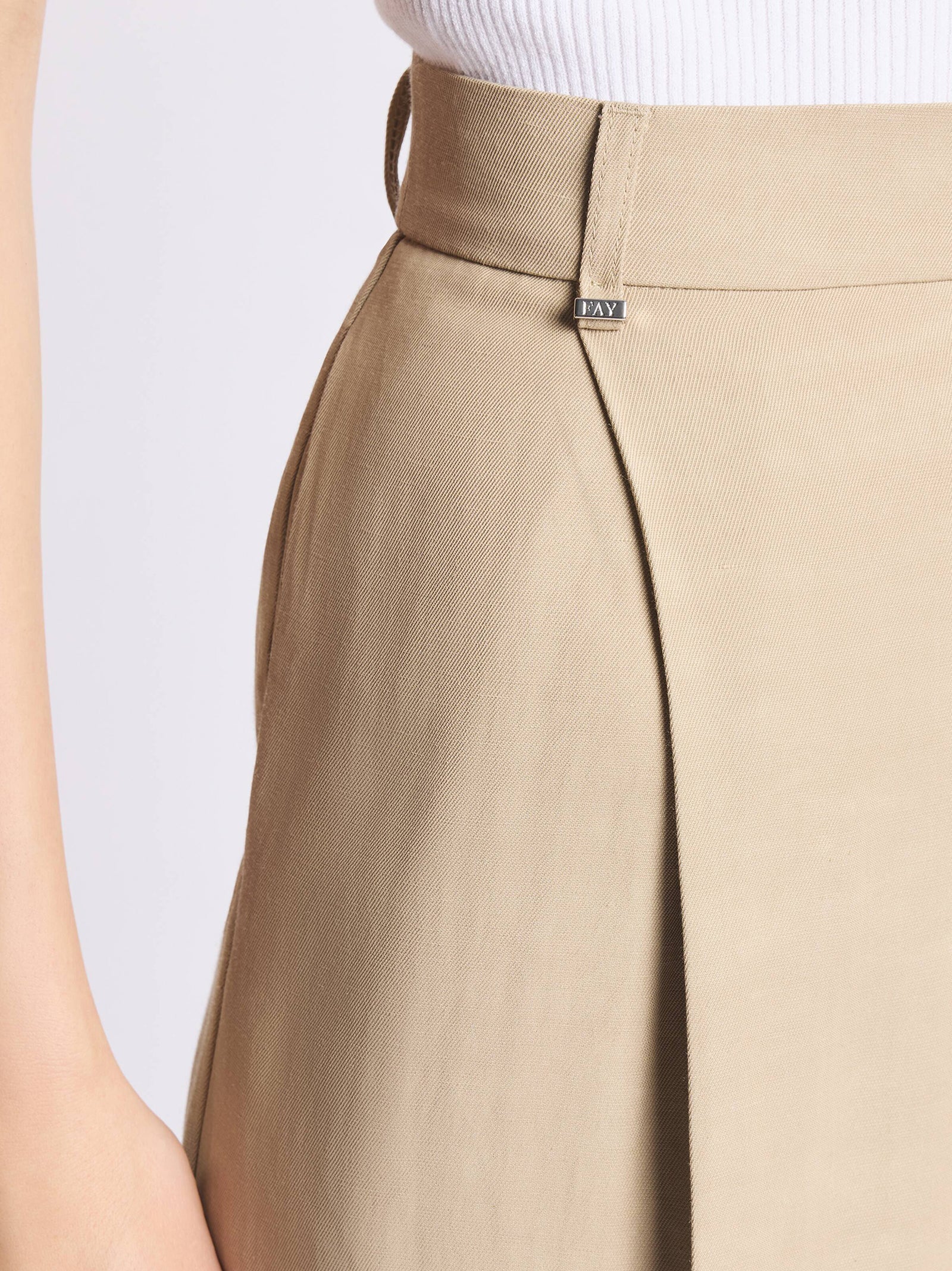 Pantaloni Regular Fit In Gabardine-4