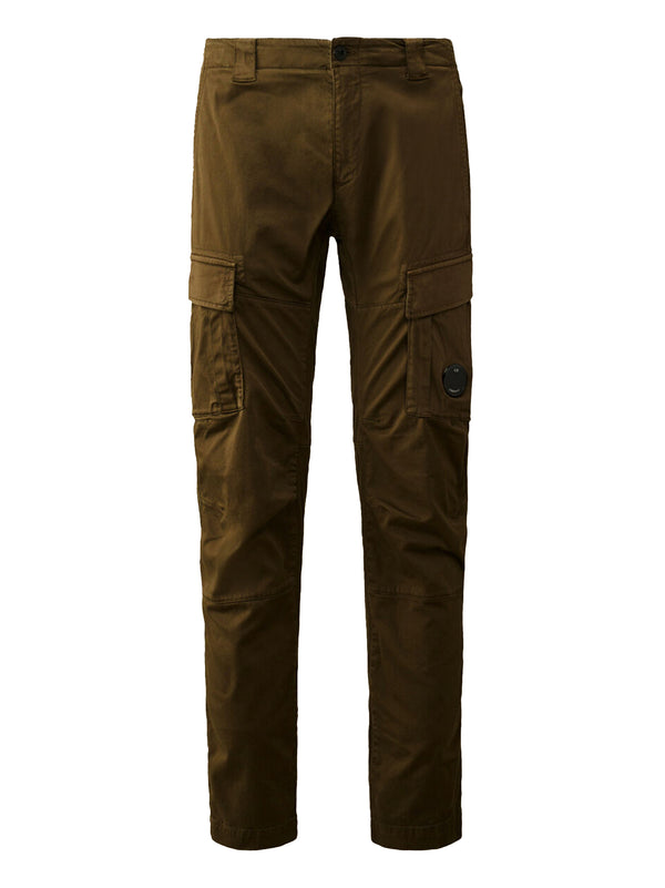 Cp Company Stretch Sateen Ergonomic Lens Cargo Pants Ivy Green