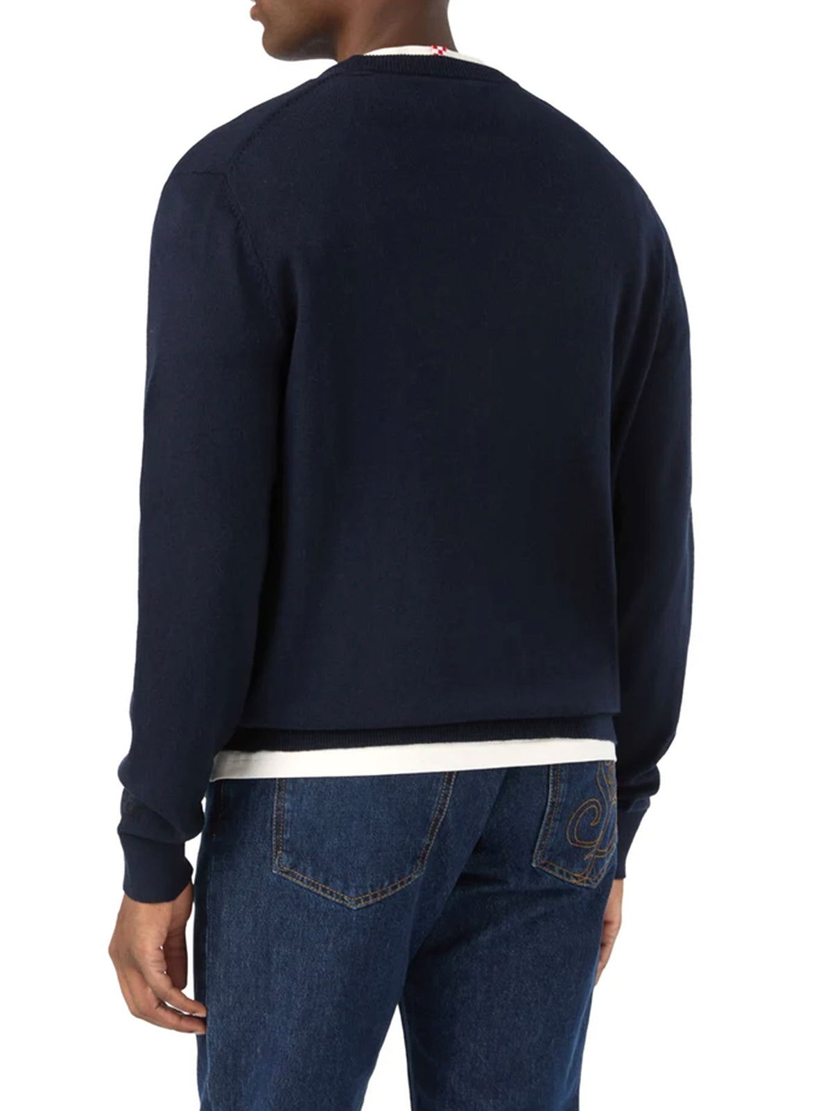 Saint Barth Maglia Girocollo Heron Ricamo Non Voglio Mica La Luna Blu-3