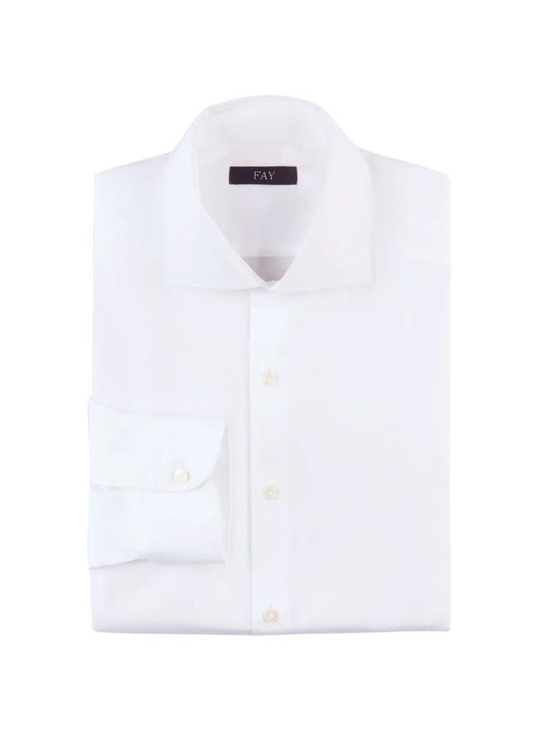 Camicia In Popeline Stretch Regular