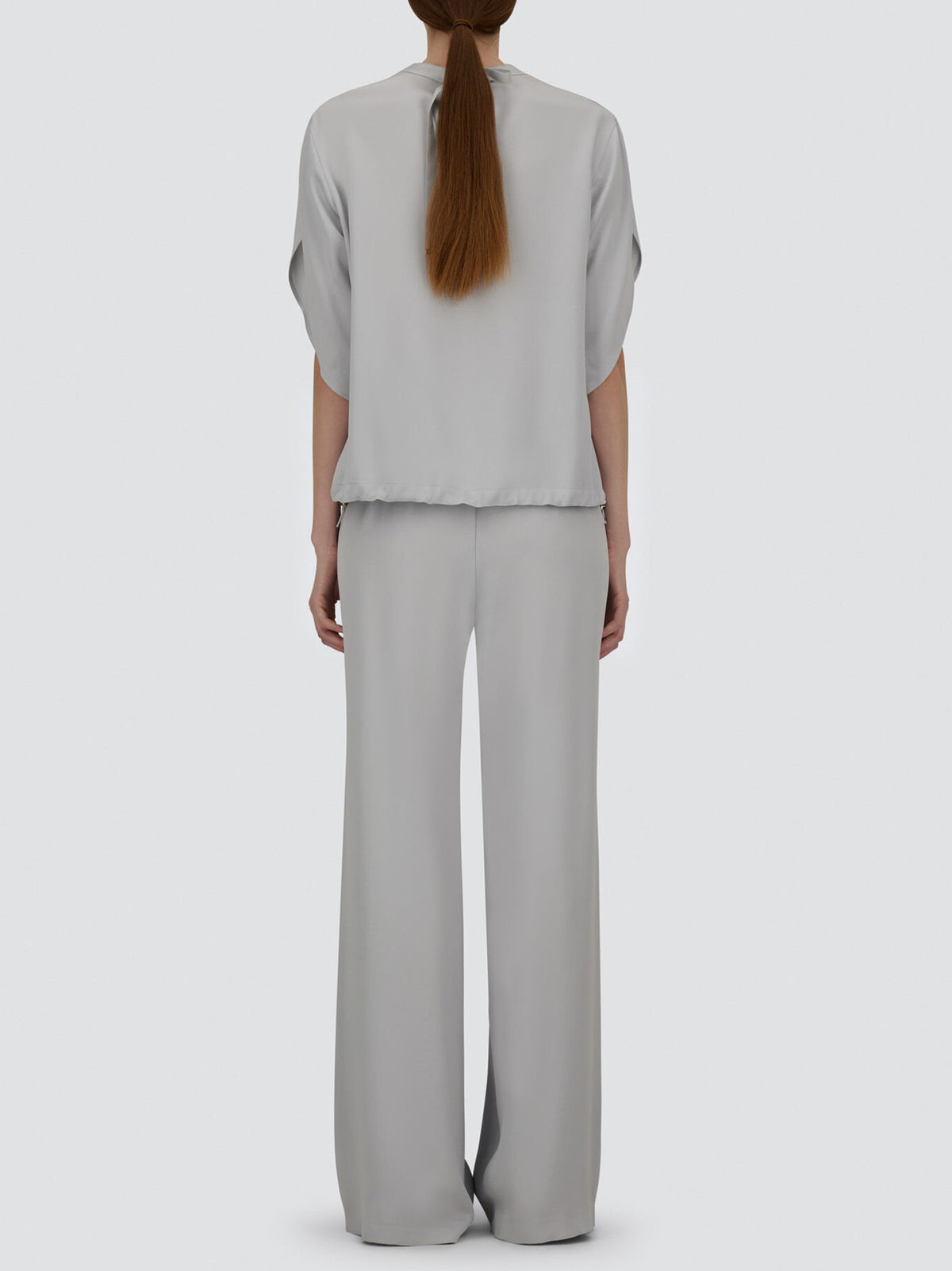 Herno Pantaloni Con Coulisse Grigio Perla-4