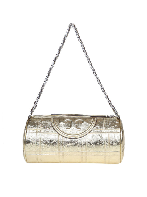 Metallic Quilt Barrel Bag