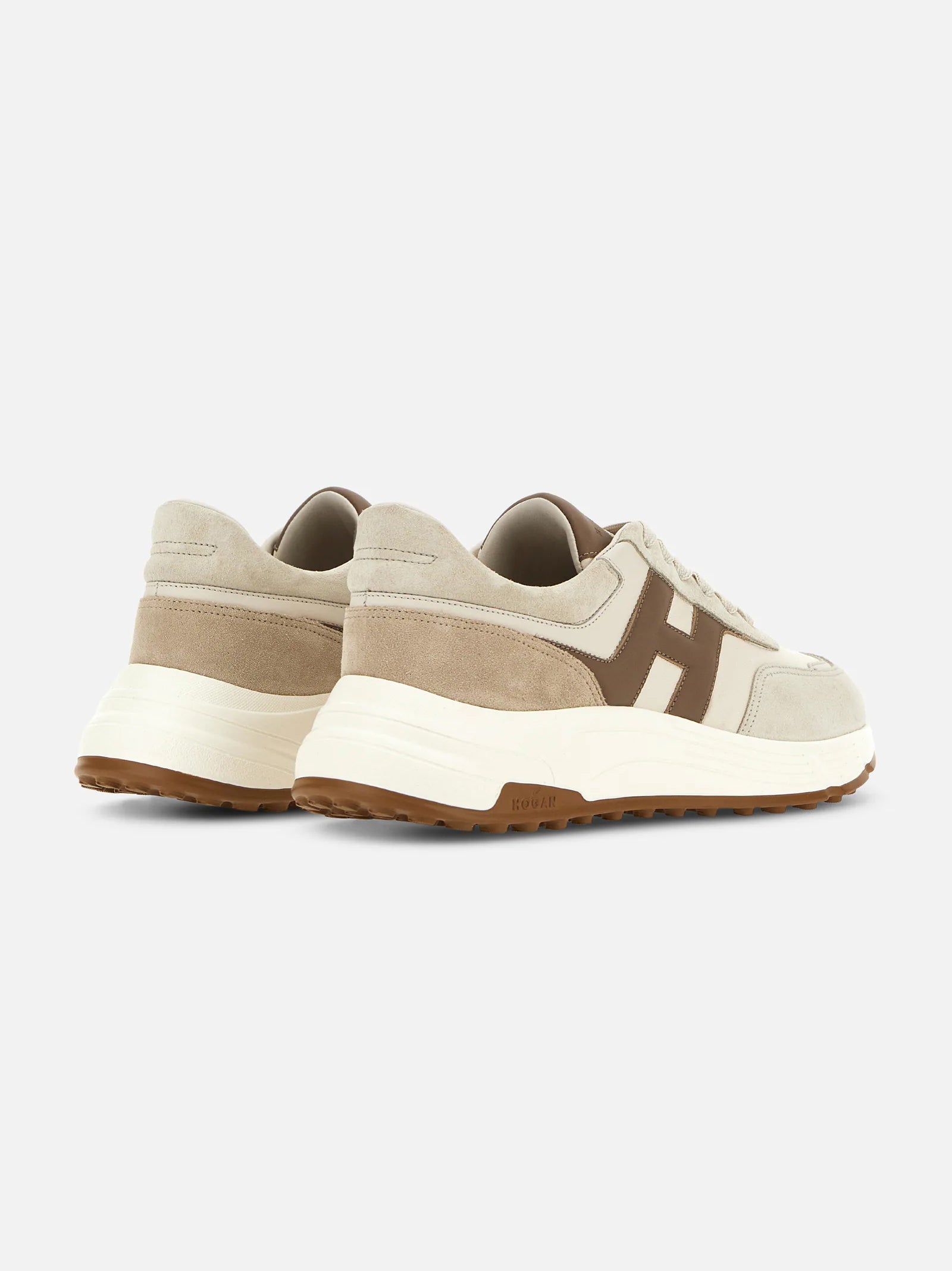 Sneakers Hogan Hyperlight Avorio Marrone-3