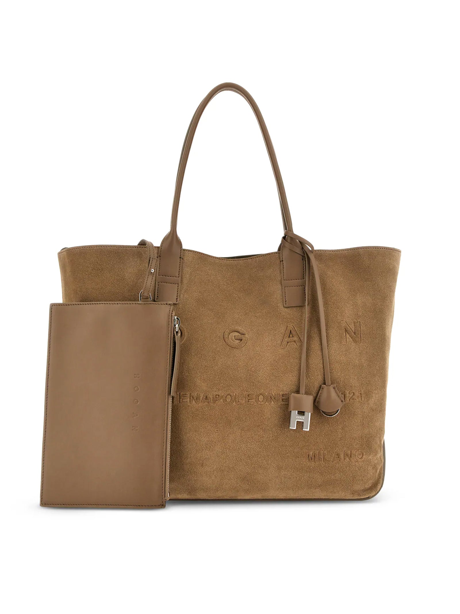 Borsa Shopping Hogan Script Media Beige-4