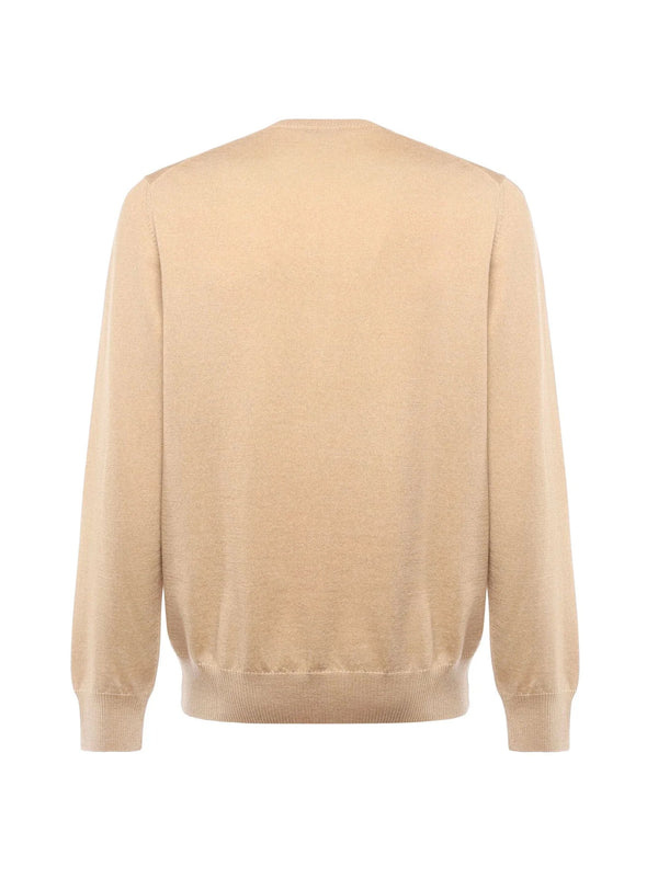 Fay Maglia Girocollo Lana Cammello-2