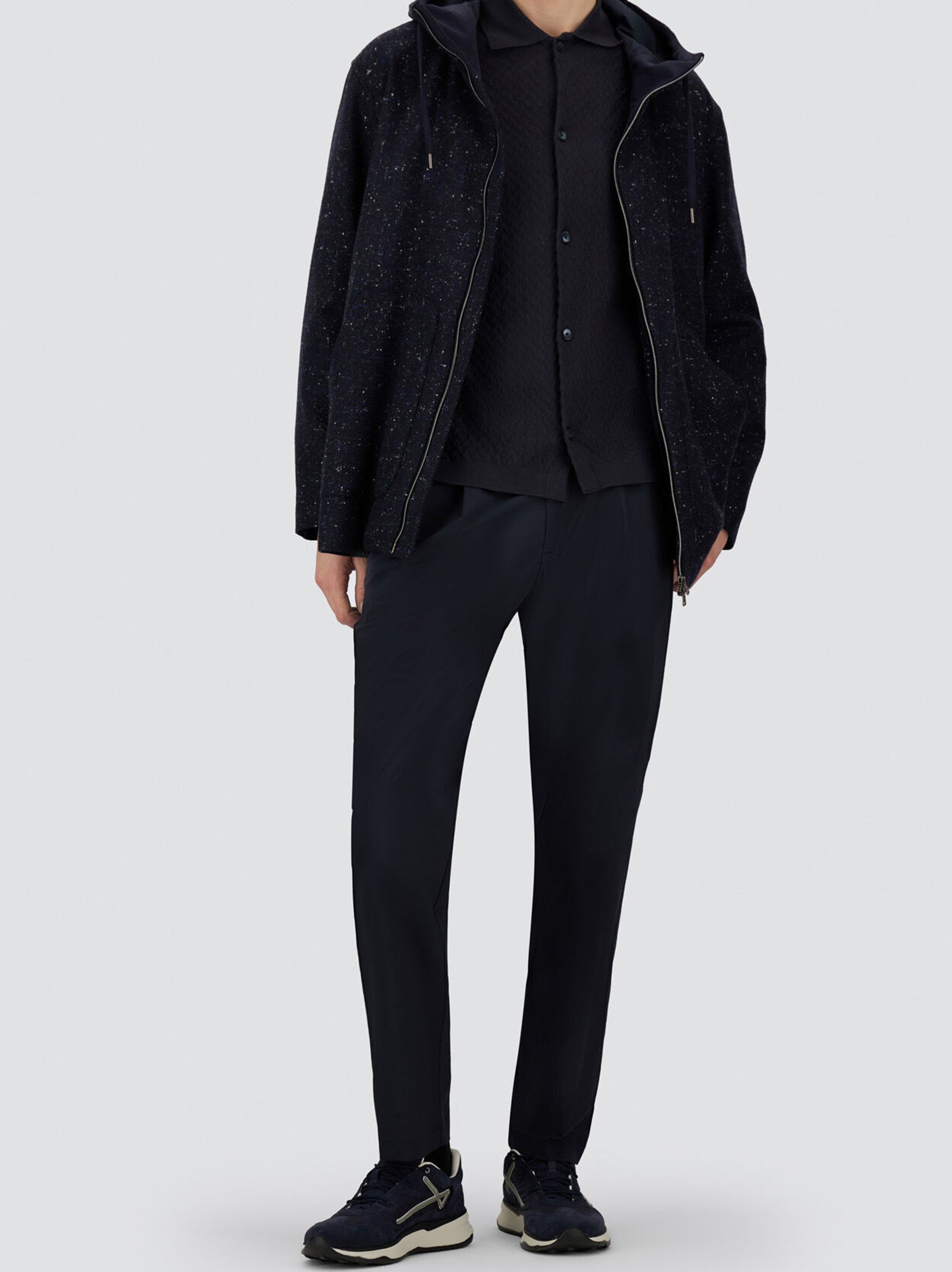 Herno Pantaloni Resort In Micromodal Stretch Blu-3